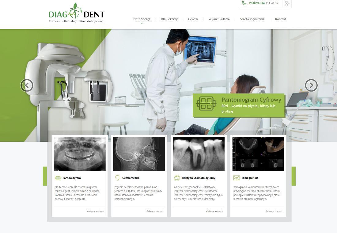 System do odbierania wyników on-line i witryna internetowa DiagDent system do odbierania wyników on-line, strona www