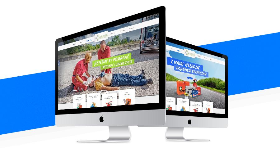 Strona www - widok na desktopie Widok strony www - desktop